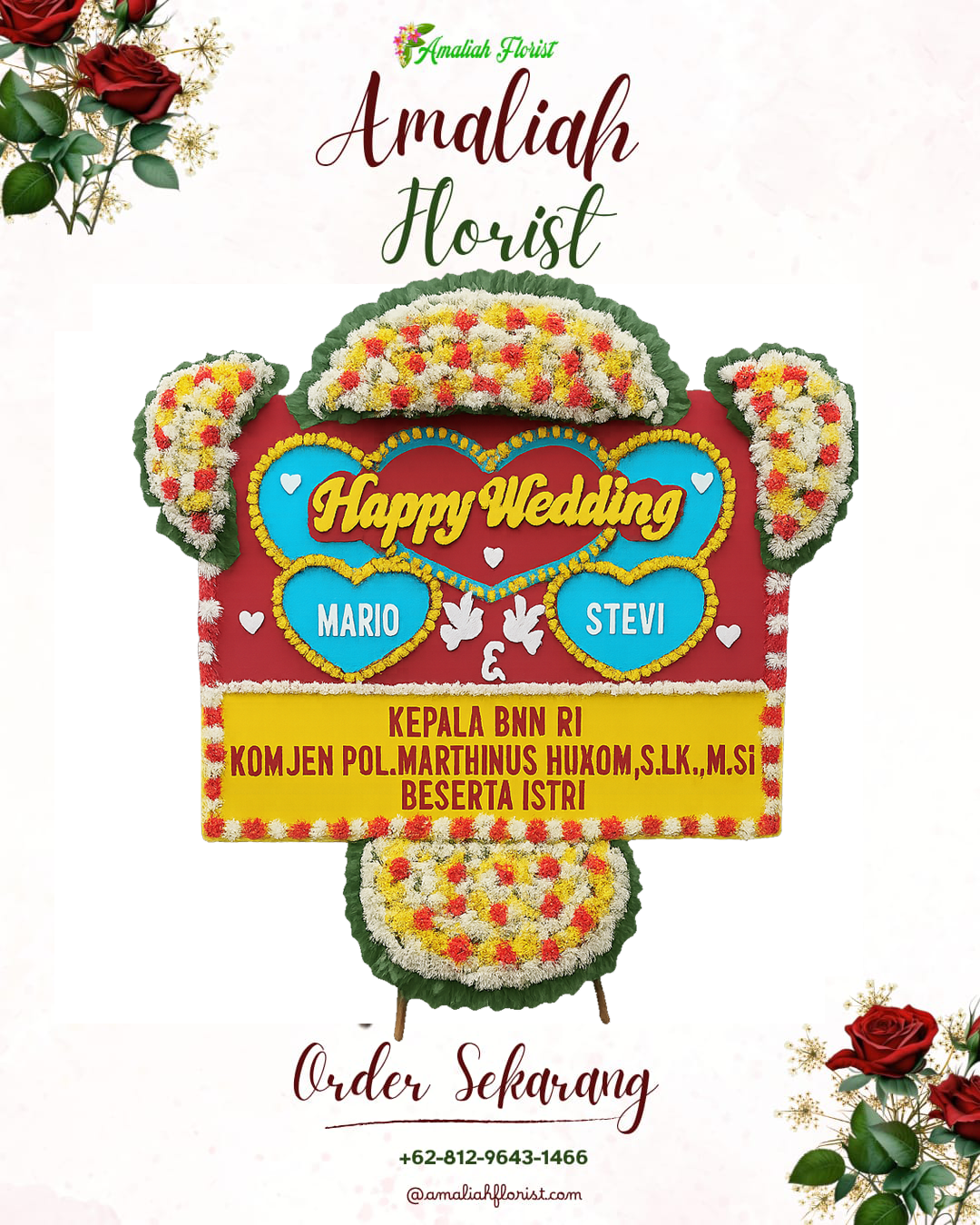 Papan Bunga Pernikahan Sukosewu